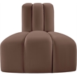 Bowery Hill Contemporary Soft Brown Vegan Leather Reverse Corner