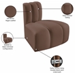 Bowery Hill Contemporary Soft Brown Vegan Leather Reverse Corner