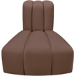 Bowery Hill Contemporary Soft Brown Vegan Leather Reverse Corner
