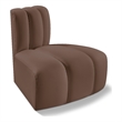 Bowery Hill Contemporary Soft Brown Vegan Leather Reverse Corner
