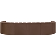 Bowery Hill Contemporary Brown Vegan Leather Modular Sectional