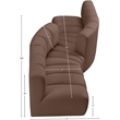 Bowery Hill Contemporary Brown Vegan Leather Modular Sectional