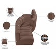 Bowery Hill Contemporary Brown Vegan Leather Modular Sectional
