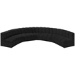 Bowery Hill Contemporary Black Boucle Fabric Modular Sectional