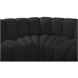 Bowery Hill Contemporary Black Boucle Fabric Modular Sectional