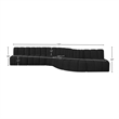Bowery Hill Contemporary Black Boucle Fabric Modular Sectional
