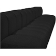 Bowery Hill Contemporary Black Boucle Fabric Modular Sectional