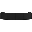 Bowery Hill Contemporary Black Boucle Fabric Modular Sectional