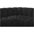 Bowery Hill Contemporary Black Boucle Fabric Modular Sectional