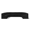 Bowery Hill Contemporary Black Boucle Fabric Modular Sectional
