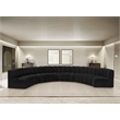 Bowery Hill Contemporary Black Boucle Fabric Modular Sectional