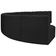Bowery Hill Contemporary Black Boucle Fabric Modular Sectional