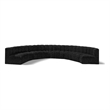 Bowery Hill Contemporary Black Boucle Fabric Modular Sectional