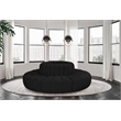 Bowery Hill Contemporary Black Boucle Fabric Modular Sectional