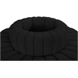 Bowery Hill Contemporary Black Boucle Fabric Modular Sectional