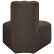 Bowery Hill Contemporary Rich Brown Boucle Fabric Reverse Corner