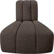 Bowery Hill Contemporary Rich Brown Boucle Fabric Reverse Corner