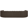 Bowery Hill Contemporary Brown Boucle Fabric Modular Sectional
