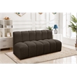 Bowery Hill Contemporary Brown Boucle Fabric Modular Sectional
