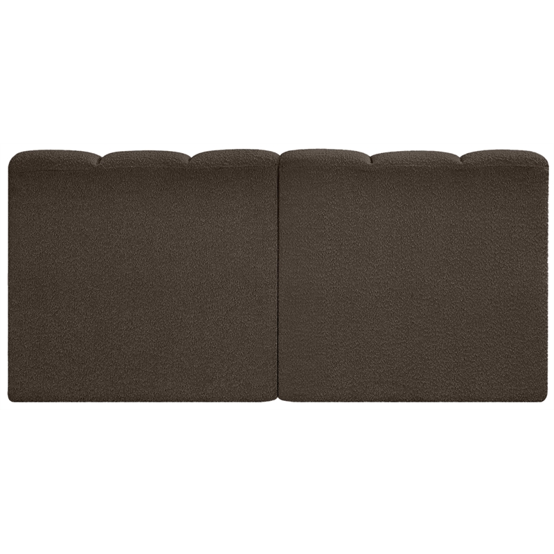 Bowery Hill Contemporary Brown Boucle Fabric Modular Sectional