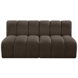 Bowery Hill Contemporary Brown Boucle Fabric Modular Sectional