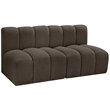 Bowery Hill Contemporary Brown Boucle Fabric Modular Sectional