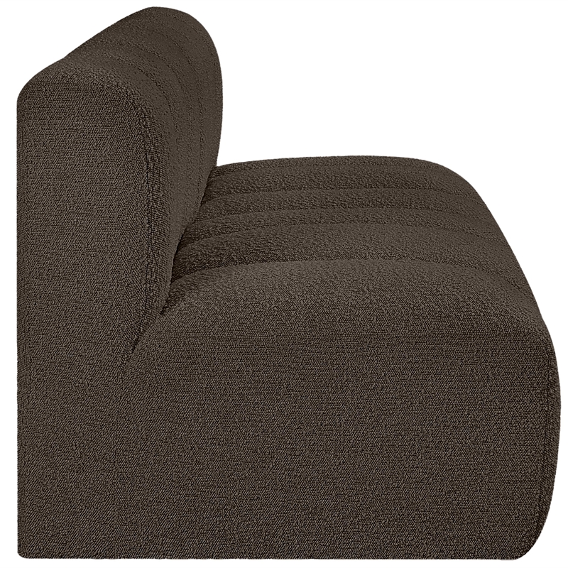 Bowery Hill Contemporary Brown Boucle Fabric Modular Sectional