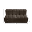 Bowery Hill Contemporary Brown Boucle Fabric Modular Sectional