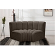 Bowery Hill Contemporary Brown Boucle Fabric Modular Sectional