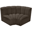 Bowery Hill Contemporary Brown Boucle Fabric Modular Sectional