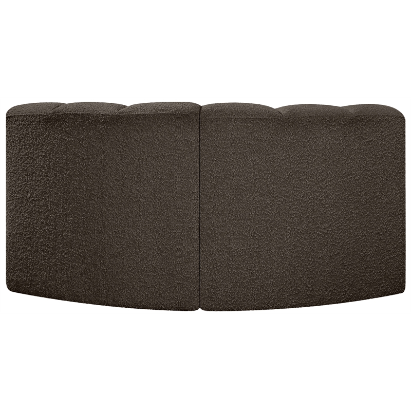 Bowery Hill Contemporary Brown Boucle Fabric Modular Sectional
