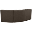 Bowery Hill Contemporary Brown Boucle Fabric Modular Sectional