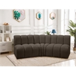 Bowery Hill Contemporary Brown Boucle Fabric Modular Sectional