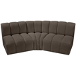 Bowery Hill Contemporary Brown Boucle Fabric Modular Sectional