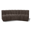 Bowery Hill Contemporary Brown Boucle Fabric Modular Sectional