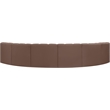 Bowery Hill Contemporary Brown Vegan Leather Modular Sectional