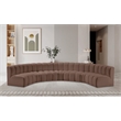Bowery Hill Contemporary Brown Vegan Leather Modular Sectional