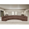 Bowery Hill Contemporary Brown Vegan Leather Modular Sectional