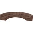 Bowery Hill Contemporary Brown Vegan Leather Modular Sectional