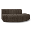 Bowery Hill Contemporary Brown Boucle Fabric Modular Sectional