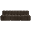 Bowery Hill Contemporary Brown Boucle Fabric Modular Sectional