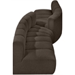 Bowery Hill Contemporary Brown Boucle Fabric Modular Sectional
