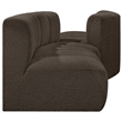 Bowery Hill Contemporary Brown Boucle Fabric Modular Sectional