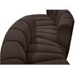Bowery Hill Contemporary Brown Boucle Fabric Modular Sectional