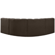 Bowery Hill Contemporary Brown Boucle Fabric Modular Sectional