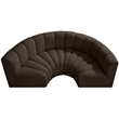 Bowery Hill Contemporary Brown Boucle Fabric Modular Sectional