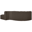 Bowery Hill Contemporary Brown Boucle Fabric Modular Sectional