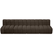 Bowery Hill Contemporary Brown Boucle Fabric Modular Sectional