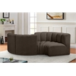 Bowery Hill Contemporary Brown Boucle Fabric Modular Sectional