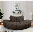 Bowery Hill Contemporary Brown Boucle Fabric Modular Sectional